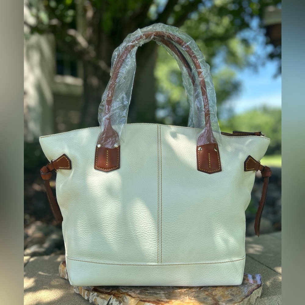 Vintage Dooney & Bourke Fairfield White Camposa Domed Tortoiseshell Satchel NWT - Picture 11 of 16
